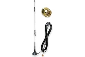 UniteCom Antena Lora de 868MHz con látigo de Resorte de Montaje magnético. Antena Flexible LoRaWAN para Gateways/enrutadores IoT. Admite minería HNT con Puntos de Acceso de Helio. Conectores SMA/RP-