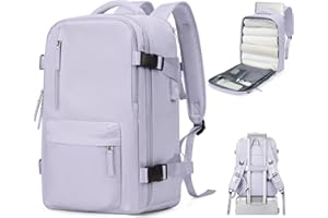 BJLFS Borse da Cabina per Ryanair 40×20×25 Bagaglio a Mano Easyjet 45×36×20 Borsa Zaino da Viaggio, Zaino da trekking,Zaino Casual per laptop da 14 pollici per scuola con porta di USB