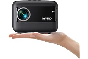 【Focus Elettrico】Mini Proiettore Portatile, 8000 Lumens TOPTRO Videoproiettore 5G WiFi Bluetooth Full HD Supporta 1080P ±40°Correzione Verticale, Videoproiettori(nero)