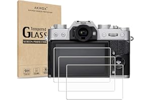AKWOX [3 Stück] Schutzfolie für Fujifilm X-T20 X-T10 X-A1 X-A2 X-M1 X-E3 X 30, 9H Härtegrad Panzerglasfolie 0.3mm Kratzfest HD Displayschutzfolie für Fujifilm X-T20 X-T10 X-A1 X-A2 X-M1 X-E3 X 30