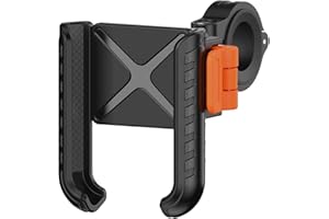 FONGKE Support Telephone Trotinette Electrique & Moto & Velo, Porte Telephone Velo, Accessoires Trottinette Electrique, Résistant Antidérapant Aux Chocs 360° Rotation, Verrouillage à Une Touche