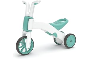 Chillafish Bunzi - Porteur Bebe Convertible en draisienne, Trotteur évolutif 2 en 1 avec siège Ajustable pour Enfants de 1 à 3 Ans, Roues silencieuses et durables, Mint
