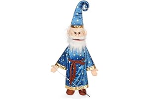 SILLY PUPPETS Magicien de 63,5 cm avec lunettes, corps complet, marionnette de style ventriloque