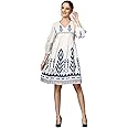 Stylum Women's Rayon Fit and Flare Knee-Length Dress