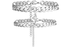Magnetic Couples Bracelets for Women Men, Stainless Steel Heart Magnet Couple Bracelets, Matching Bracelets for Boyfriend and