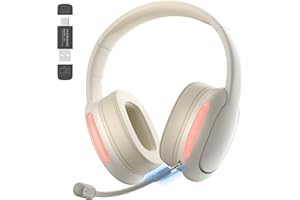 YOTMS Wireless Auriculares para Juegos para PC PS4 PS5, Q3 Auriculares Inalámbricos con Micrófono, Sonido Estéreo 7.1, Batería de Larga Duración, Cable de 3,5 mm para Nintendo Switch, Xbox One