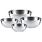 WMF Gourmet Schüsselset 4-teilig, Schüsseln für die Küche, Cromargan Edelstahl poliert, 0,75l - 2,75l, Multifunktional…