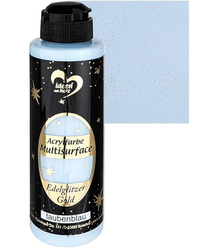 Ideen Mit Herz Peinture Verre Transparente Bleu 90 Ml - Peinture Vitrail Imperméable Haute Qualité