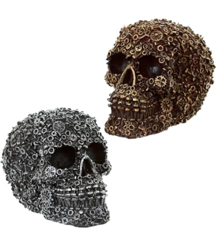 Statuetta Teschio Decorato Con Petali Nemesis Now - 15 Cm In Resina, Colore Nero - Foto 10