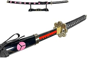 FÉENOMENN Katana One Piece Zoro Shusui 105cm - Lame Bois - Support Inclus