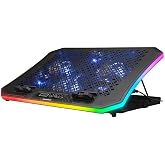 Rampage AD-RC34 Metafor Rgb 6 Fanlı Telefon Tutuculu Rgb Işıklı 15-17 Notebook Soğutucu Stand
