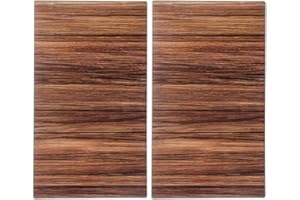 URBN-CHEF 2 Pcs Glass Stove Covers & Cutting Boards, Tempered Glass Worktop Protectors with Non-Slip Feet, Multipurpose Chopping Boards & Serving Platters, Hygienic, Heat Resistant, Anti-Scratch