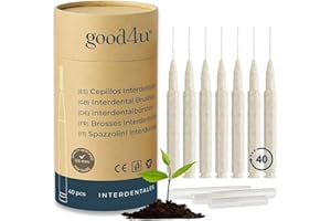 Cepillos Interdentales Biodegradables (0,6 mm) | Limpieza cómoda y sostenible con mango vegetal PLA para ortodoncia y espacios estrechos | Good4u®
