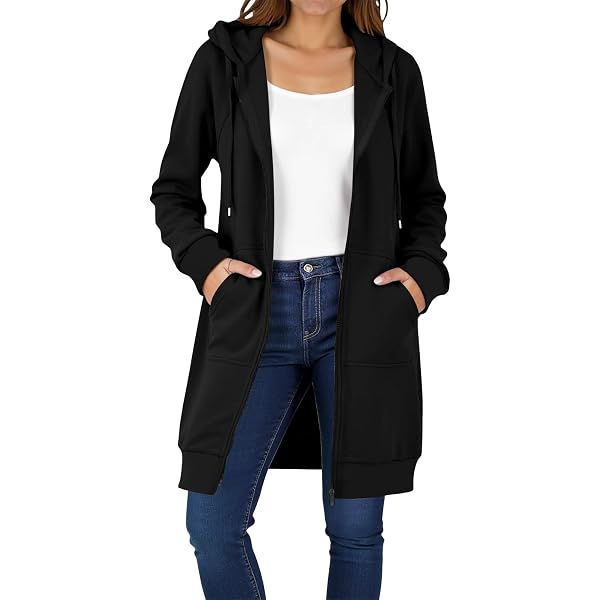 Jacke Damen Langen Sweatjacke Casual Baumwolle Flee Produktbild-Vorschau 4