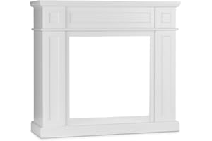 Klarstein Lausanne Frame - Corps de cheminée, Conception Robuste en MDF, Décorative, Possibilité de Fixation Murale, Dimensions de l’Ouverture : 58 x 60 cm (LxH), Blanc