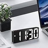 HyMark LED Ekran USB G&uuml;&ccedil; Dijital Aynalı Masa Saati Sıcaklık Alarm Takvim/ADPT