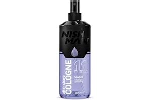 NISHMAN Aftershave Cologne 11 - Leader 400ml – Lozione Rinfrescante Dopo Barba per Uomini – Profumo di Lavanda, Bergamotto, Limone, Basilico Indiano, Ambra – Colonia Dopo Barba per Uomini