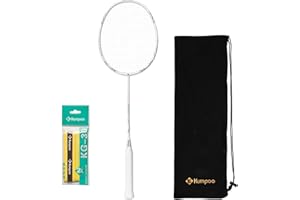 KUMPOO Professional Badminton Racket, Lightweight Badminton Racket, High Tension String Full Carbon Fiber Shaft Badminton Racket with Racket Cover Bag