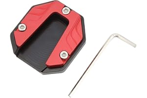 AYNEFY Podstawka Boczna Motocykla, Płyta Przedłużająca podpórkę boczną ze Stopu Aluminium Motocykla Podpórka Podpórka o Wysokiej Wytrzymałości Akcesoria do Płyt (Czerwony)