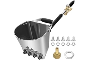 FAAZY Pulvérisateur de Ciment Projecteur Mortier Pistolet à Ciment Machine à Crépir avec 4 Jets Plâtre Béton Mortier Chaux Pulvérisateur de Sablon pour Peinture Murale, Argent