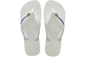 Havaianas Unisex Brasil Logo (Mini Me), White, 1/2