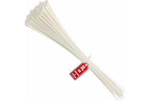 intervisio Fascette Plastica per Cablaggio Lunghe 750 mm x 7,6 mm, Fermacavo Grandi Bianco Elettricista 750mm Nylon Cavi Stringicavo, 100 Pezzi