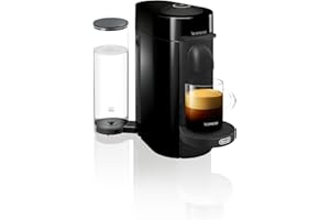 Nespresso Vertuo Plus Coffee Machine by De'Longhi for Vertuo Coffee Pods, Over 30 Varieties of Pods, Automatic Opening, Starter Capsule Set Included, EN150.B, Black