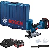 Bosch Professional GST 185 LI Ak&uuml;l&uuml; Dekupaj Testere (18 Volt, 2 x 4,0 Ah Ak&uuml;, Şarj Cihazı, 0-3.500 strok/dak, Ahşapta kesme d