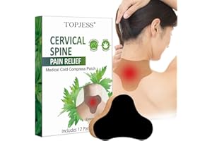 TOPJESS Wärmepflaster, Wärmepflaster Nacken, Schmerzlinderung Patch, Pain Relief Patch, Muskelgelenke Entspannung, Schmerzlinderung Pflaster, für Nacken und Schulter, 12 Stück