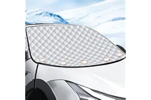 ‎AUTREYKORN Autreykorn Frontscheibenabdeckung Scheibenabdeckung Car Windscreen Cover, Snow, Ice, Frost Protection Anti-Theft, 5 Magnets, Portable Storage Bag, Universal Fit 193x157x126 cm (Silver)