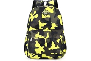 Estwell Plecak szkolny dla dzieci, chłopców, dziewczynek, kamuflaż, plecak szkolny, torba na książki, wodoodporny, nylonowy plecak na co dzień