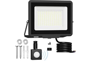 Probapro 100W Faretto Led da Esterno con Sensore di Movimento - Proiettore 10000LM IP65 Impermeabile, 6500K Bianca Fredda per Giardino, Cortile, Garage | Faro LED Esterno con Alta Luminosità e Durata