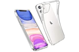 AUKASE Coque pour iPhone 11, Housse Etui en Transparent Silicone TPU Souple [Bumper avec Coins Renforcés], Protection Antichoc Claire Compatible avec Apple iPhone 11