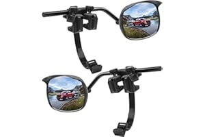SUPAREE Caravan Wing Mirror Extensions Caravan Mirrors for Cars Convex Caravan Towing Mirrors Universal with Rain Deflector for 4x4 Motorhome RV Vans 1 Pair