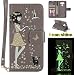 Produktbild Hülle für LG G6, LG G6 Hülle, LG G6 Ledertasche, Anlike Brieftasche Schutzhülle PU Leder Flip Hülle Wallet Case Tasche Cover Handytasche Schutzhülle Handy Zubehör [Frau und Katzen geprägte Serie] Lederhülle Handyhülle mit Bookstyle mit Standfunktion Kredit Kartenfach für LG G6 - grau