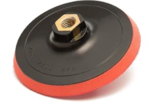 GLASS POLISH 10,16 cm (100 mm) Velcro para lijadora, EVA capa 10 mm, rosca M 14 x 2, esponja de lija, almohadilla para pulido, Velcro con base