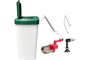 VandanCoop 1L Automatic Rabbit Water Bottle with Metal Cup for Cage Non Drip Hanging Rodent Nipple Water Feeder Bowl Bunny Water Dispenser for Small Animals (1000ml, nipple+cup)