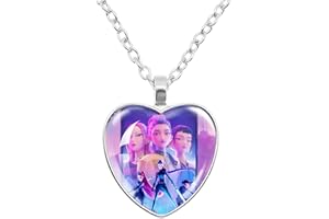 GÉNÉRIQUE 2025 D-Demons H-Hunters Collier Decorative Hun Trix Ru Mi sa Ja Boys de Rpy Ti Ger Merch Heart Pendants Collier Accessoires pour les fans les femmes les filles Colliers Cadeaux garçons et filles