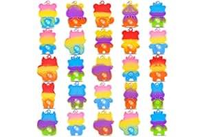 JEYORZY 25 Pezzi Portachiavi Pop,Mini Fidget Toys,Portachiavi Bambini,Mini Animali dei Cartoni Animati,Bomboniere per Bambini di Età Compresa Tra 4 e 12, Gadget da Riempire per i Premi in Classe