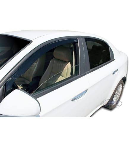 Deflettori D'aria Antiturbo Farad Per Citroën C4 | 2005-2010 5 Porte | Fumé Scuro Antiurto | Montaggio Facile