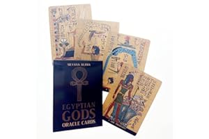 GUOLIDA Tarjetas de oráculo de Dioses egipcios,Egyptian Gods Oracle Cards,Tarot Deck,Funny Game
