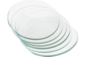 PATIKIL 60mm Uhrglas 6Pack Becher Deckel Labor Glas Zubehör Glatte Kante Fasenbogen Kristalllinse Glas Ersatzteile, Durchsichtig