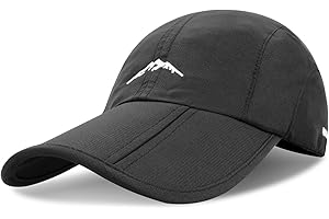 Jupsk Męska czapka bejsbolowa, haftowana, składana czapka baseballowa, wodoodporna czapka, regulowana, oddychająca czapka przeciwsłoneczna, letnia czapka sportowa do aktywności na świeżym powietrzu