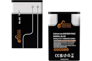 Pickle Power 2X1580mAh Batería BL-5C para 6230 6330 6263 6267 6270 6555 6600 6630 6670 6680 6681 6682 6820