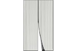 Apalus Drzwi z ekranem magnetycznym, zasłona siatkowa, magnetyczne zatrzaski od góry do dołu zamykają się automatycznie, zatrzymują świeże powietrze w domu (140 x 240 cm, czarne)