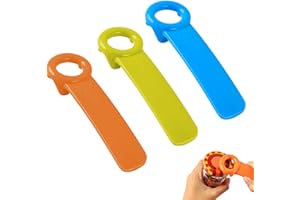 EclipseGuard 3 Stück Glasöffner Manuell, Bieröffner, Glasdeckelöffner, Mühelos Bieröffner Deckelöffner für Schraubgläser, für Ältere Menschen, Kinder, Frauen, Schwache Hände (Blau, Orange, Grün)