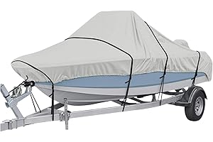 Ergocar Housses pour Bateaux en Toile 420D 6 Mètres * 2,9 Mètres pour Kayak Coque en V Anti-Poussière Et Anti-UV avec Sacs Rangement Convient pour Les Bateaux De 17 Pieds à 19 Pieds