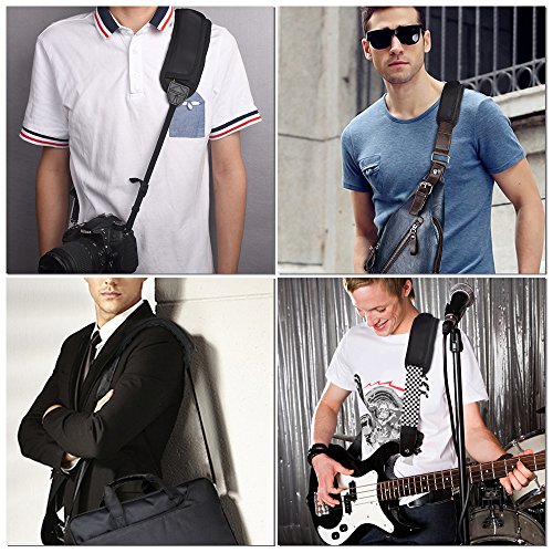 Qishare Abnehmbare Schultergurt Auflage Weiche Luftkissen Wiedereinbau Auflage f  r B  gel  Schwarzes-2Pcs 