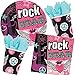 Produktbild 37-teiliges Partyset * ROCKSTAR * mit Teller + Becher + Servietten + Deko // Geburtstag Set Partygeschirr Deko Party Mottoparty Motto Luftballons 80er Jahre Love Peace Hippies Girl Mädchen Mädels
