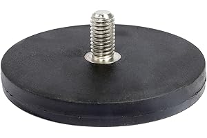 MAGNET-KAUF Sistema de imanes de neodimio engomados con pivotes roscados, 22 mm hasta 88 mm de diámetro, rosca M4, rosca M8, hasta 55 kg de grosor, revestimiento antideslizante, imanes redondos (diámetro de 66